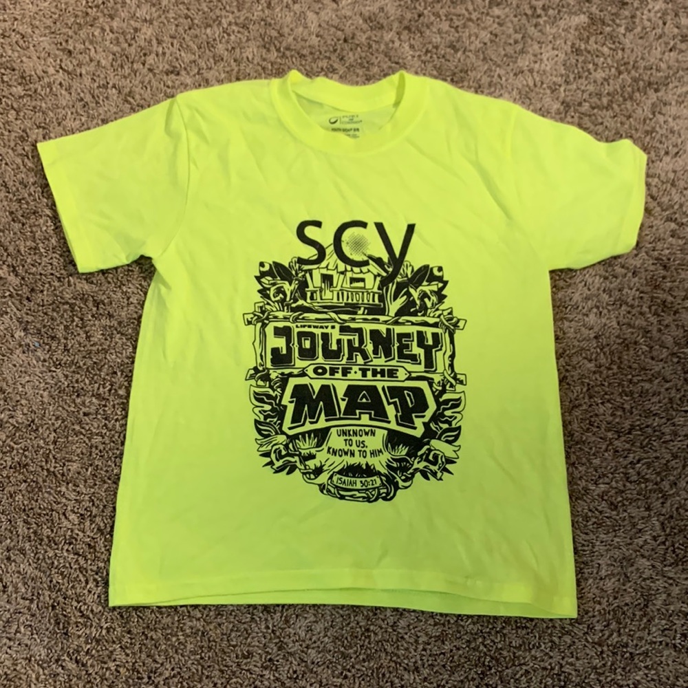neon green christian graphic tee